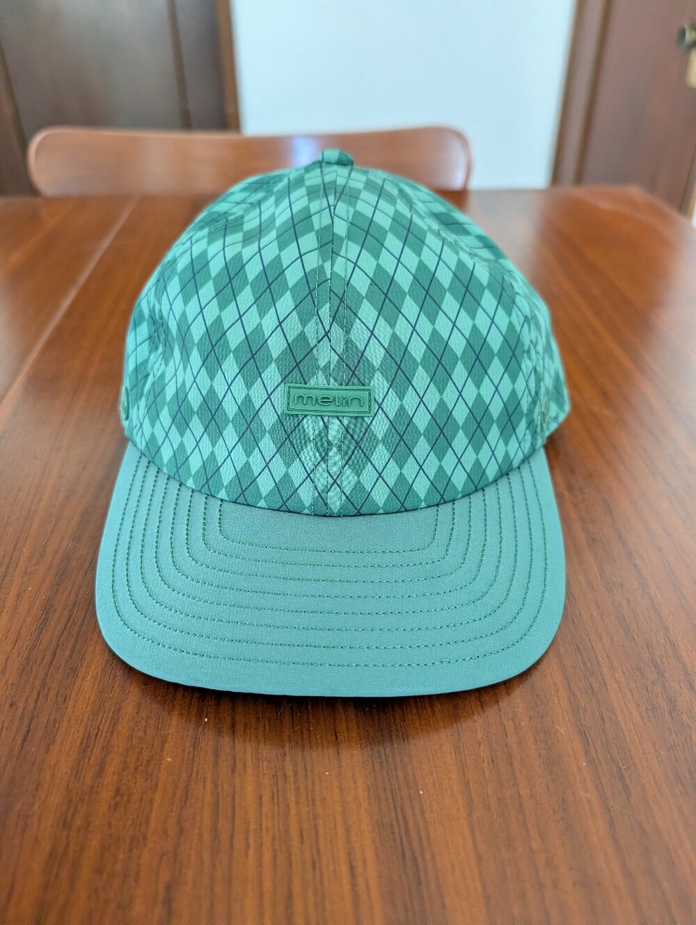 Melin Legend Links Hydro Hat Green Argyle Diamond Classic Adjustable Strap